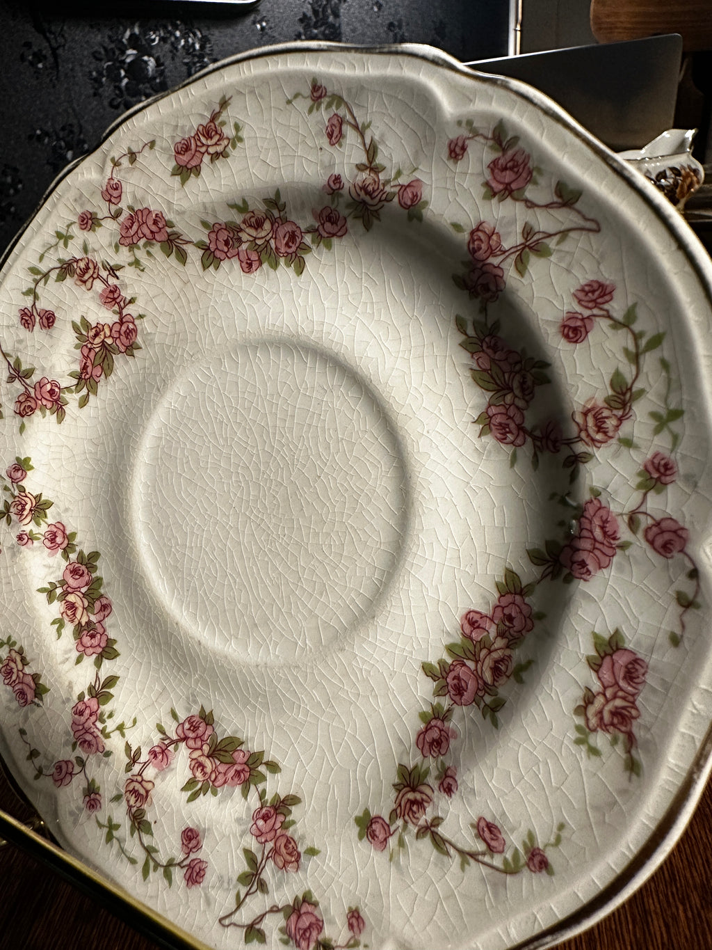 Mid-Century American Floral Restaurant Plates by Knowles China Company (Set of 5)
