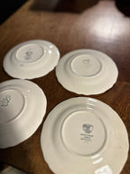 Mid-Century American Floral Restaurant Plates by Knowles China Company (Set of 5)