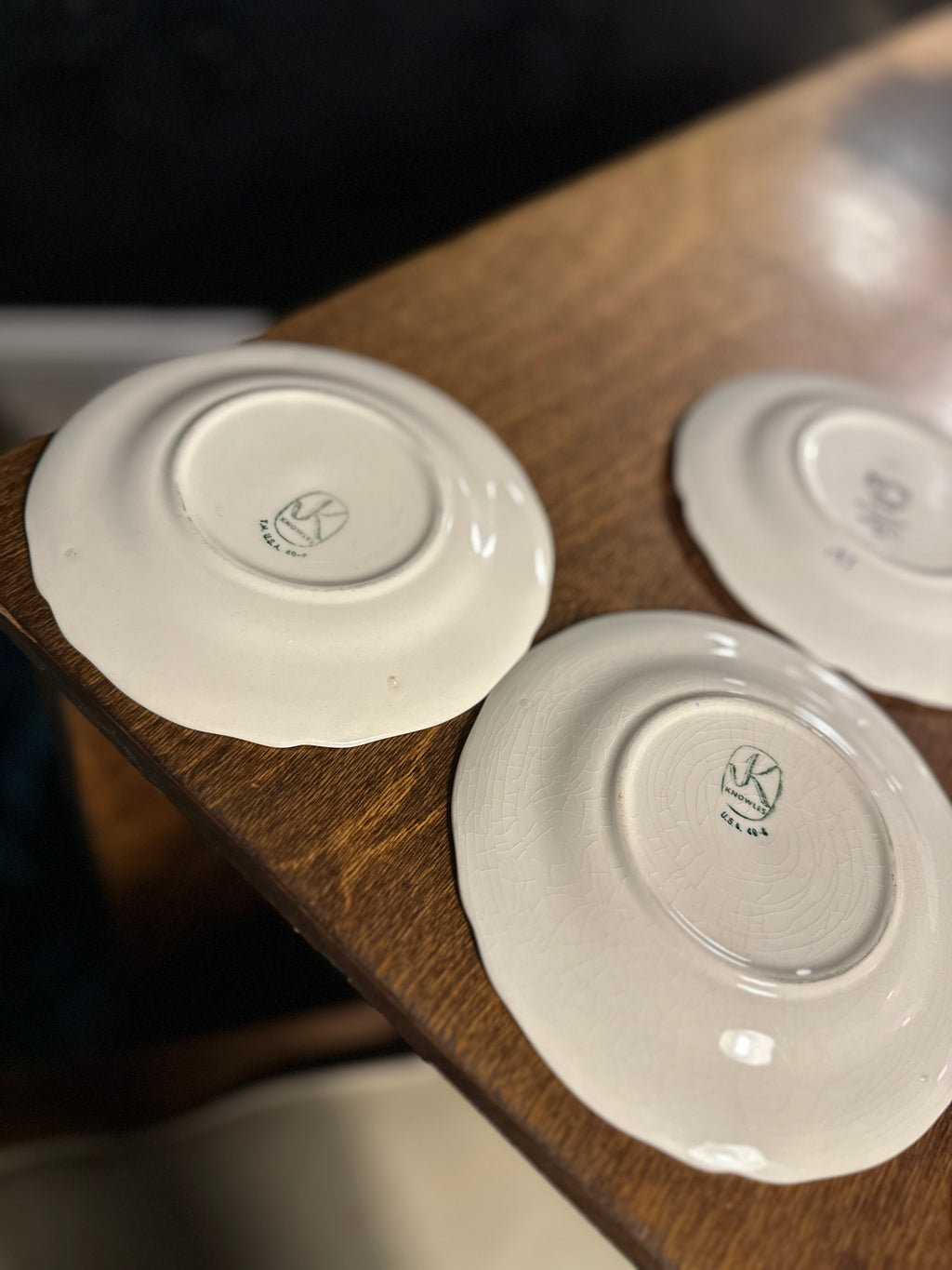 Mid-Century American Floral Restaurant Plates by Knowles China Company (Set of 5)
