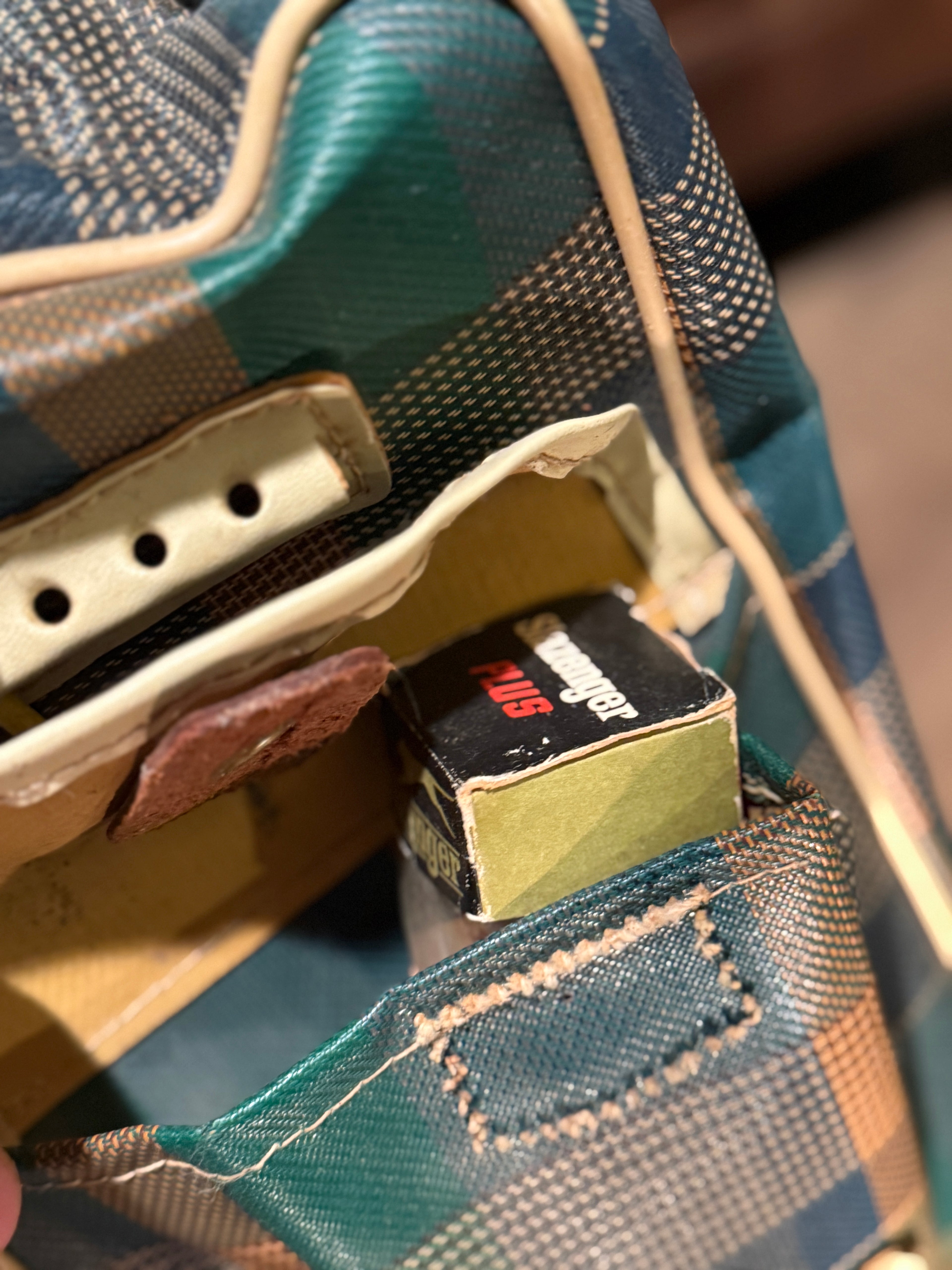 Post-War Spalding Plaid Golf Bag with Leather Headcovers and Club Ephemera, c. 1948–1955