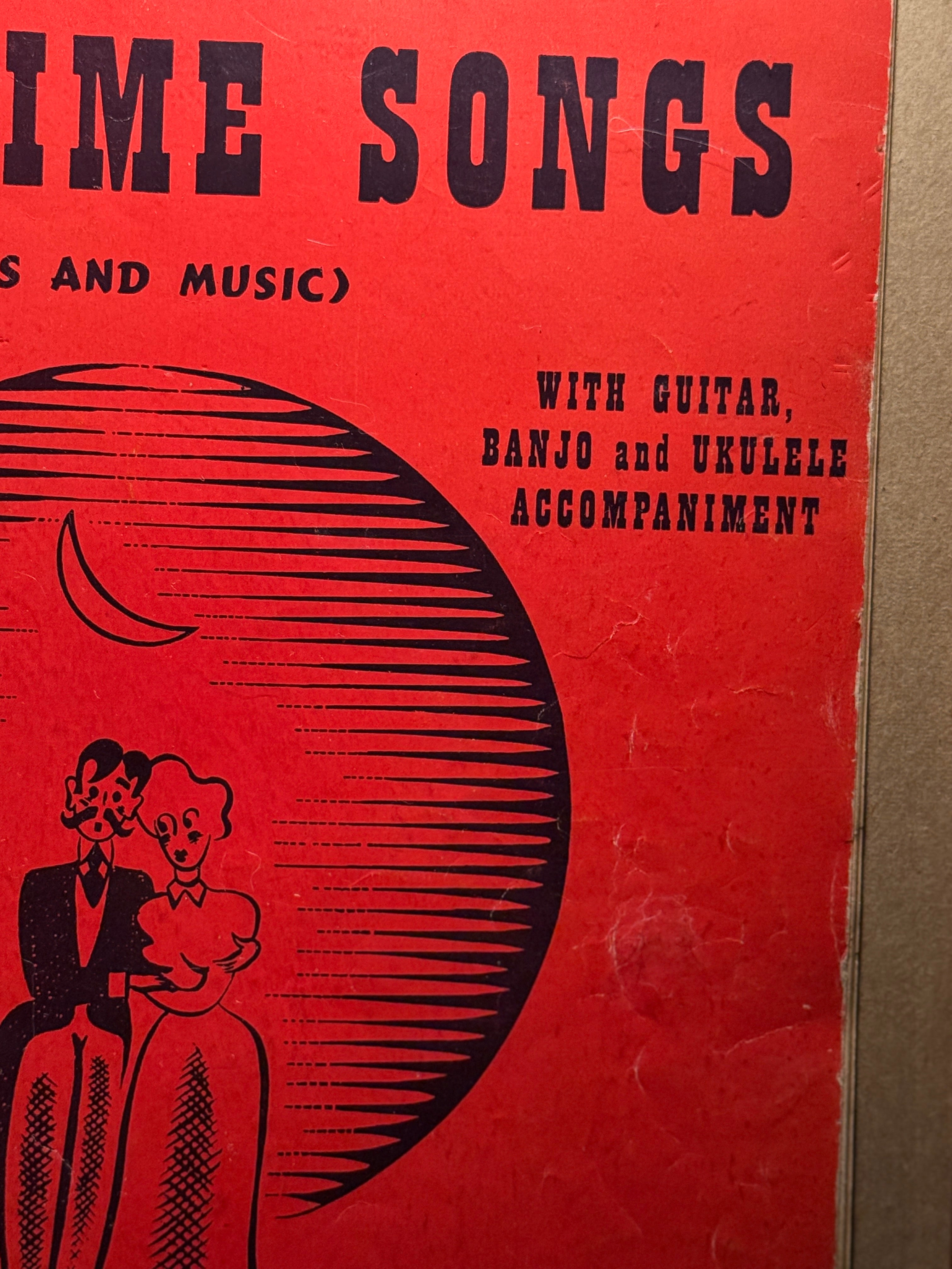 Framed “Old Time Songs” by M. Witmark & Sons, New York – Early 20th Century Sheet Music Collection, c. 1915–1925