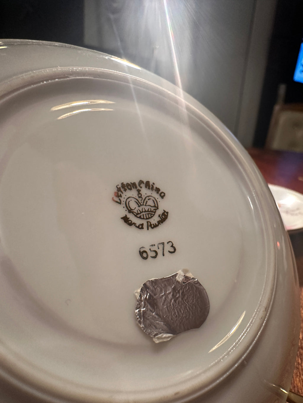 Vintage Limoges Porcelain Dessert Plate with Pink Rose Motif, c. 1930s–1940s