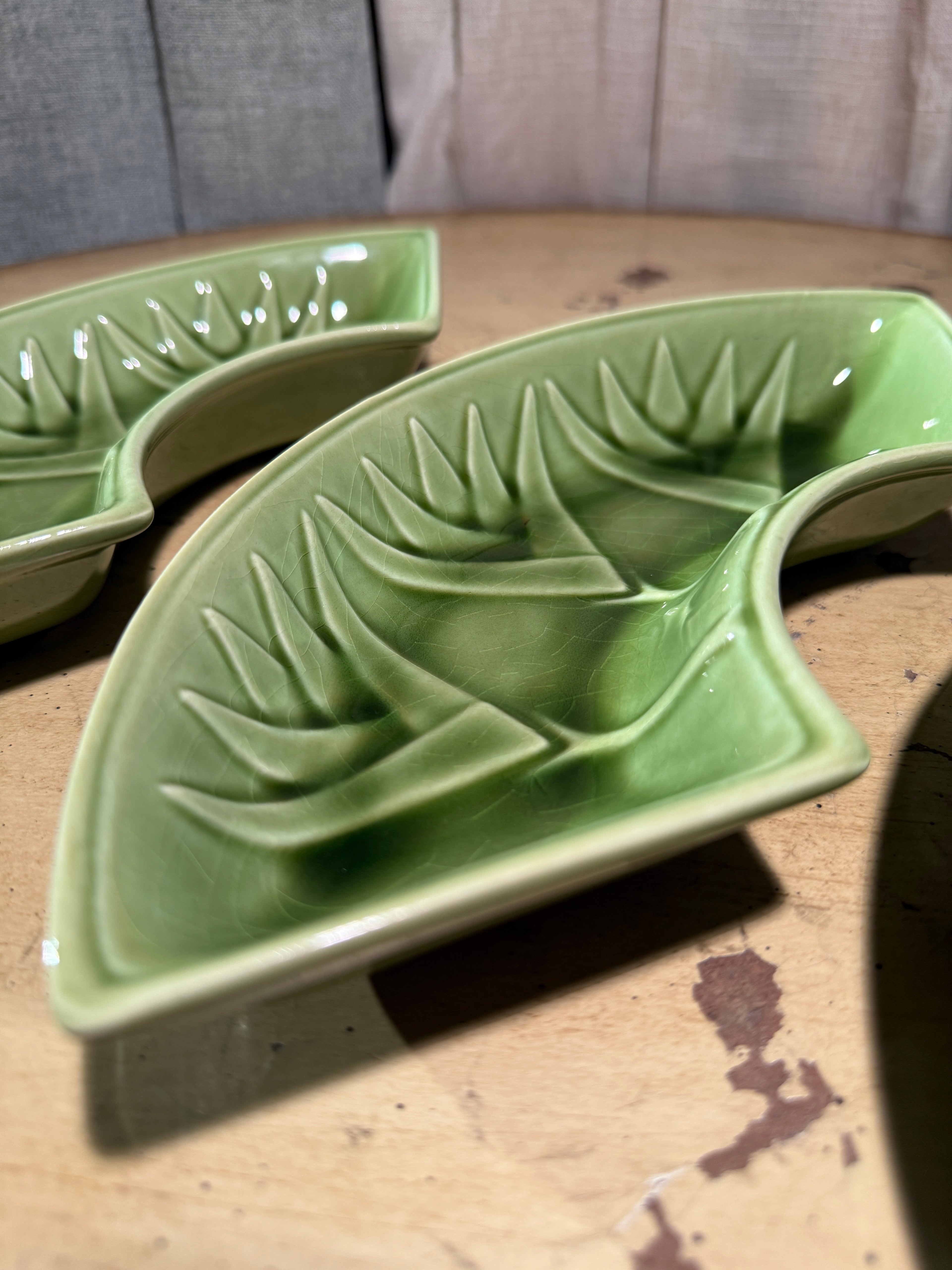 Mid-Century California Pottery Sectional Serving Tray, CALIF USA L59, c. 1950s