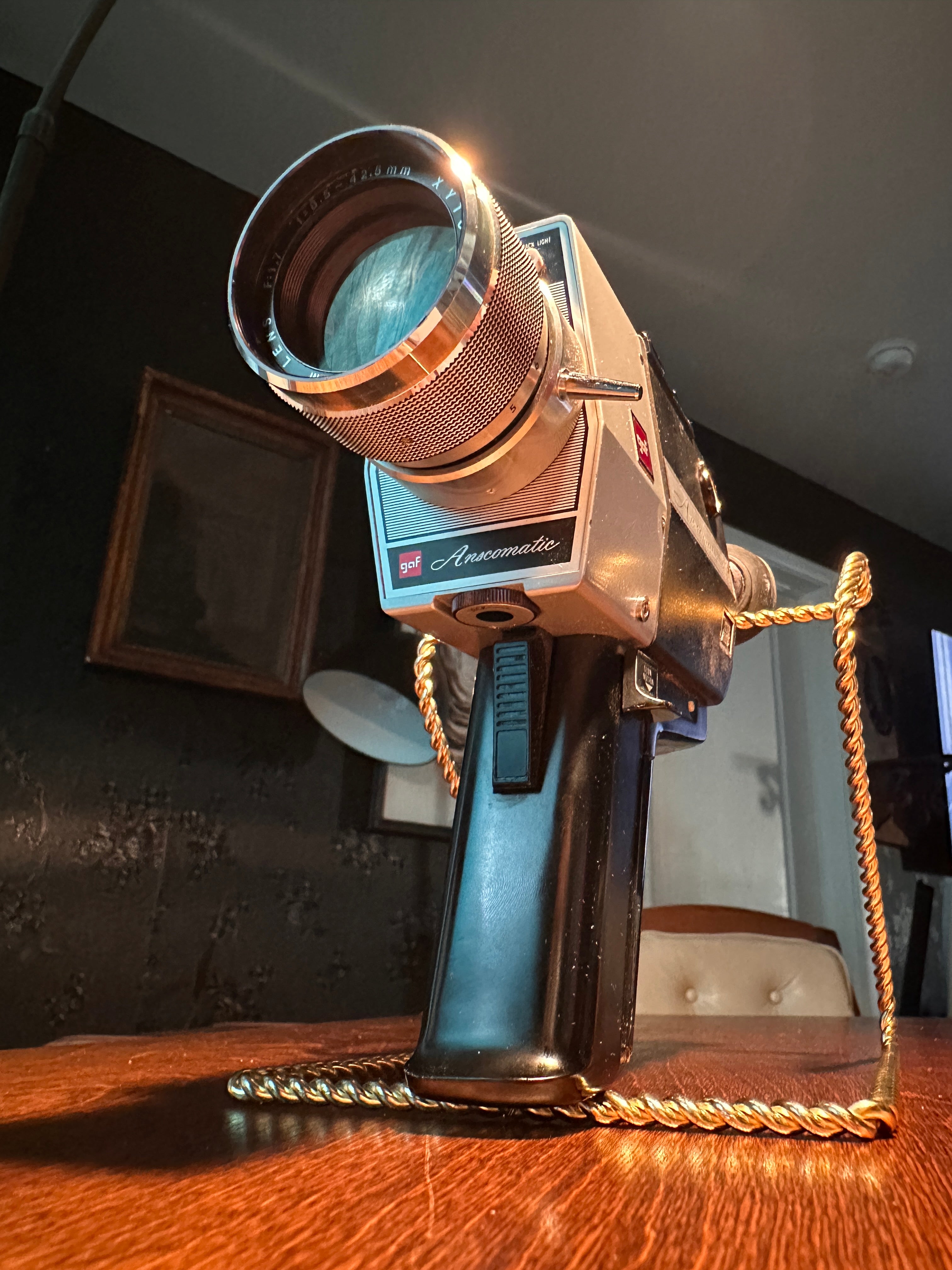 Vintage GAF Anscomatic ST/90 Super 8 Movie Camera with Zoom Lens, c. 1960s