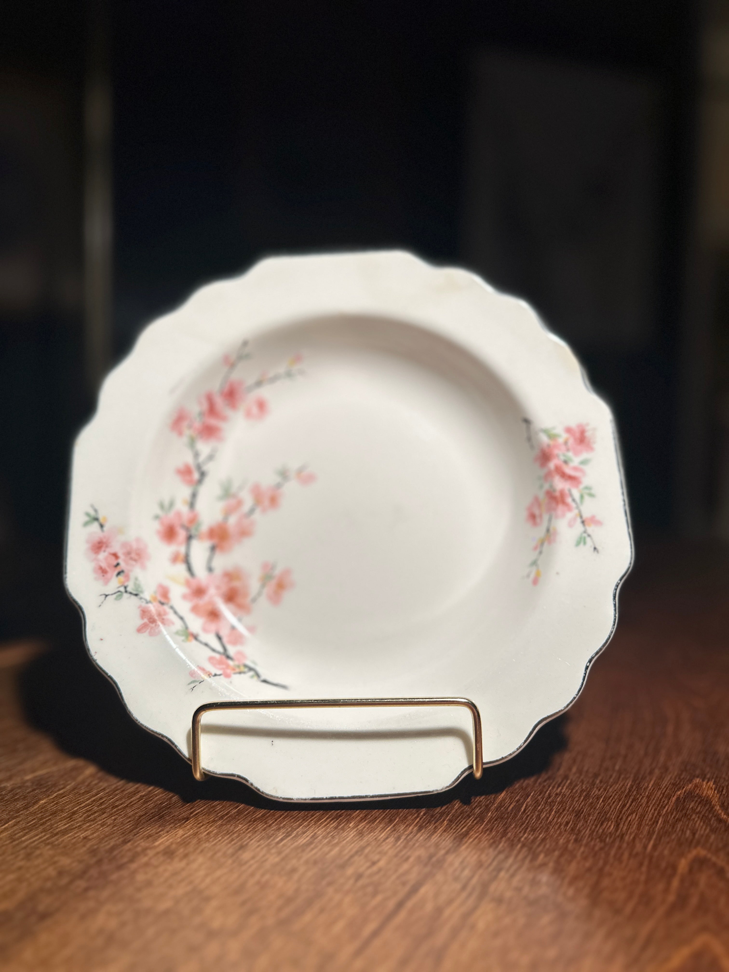 W. S. George Lido Floral Plate, c. 1940s–50s | American Vintage Pottery