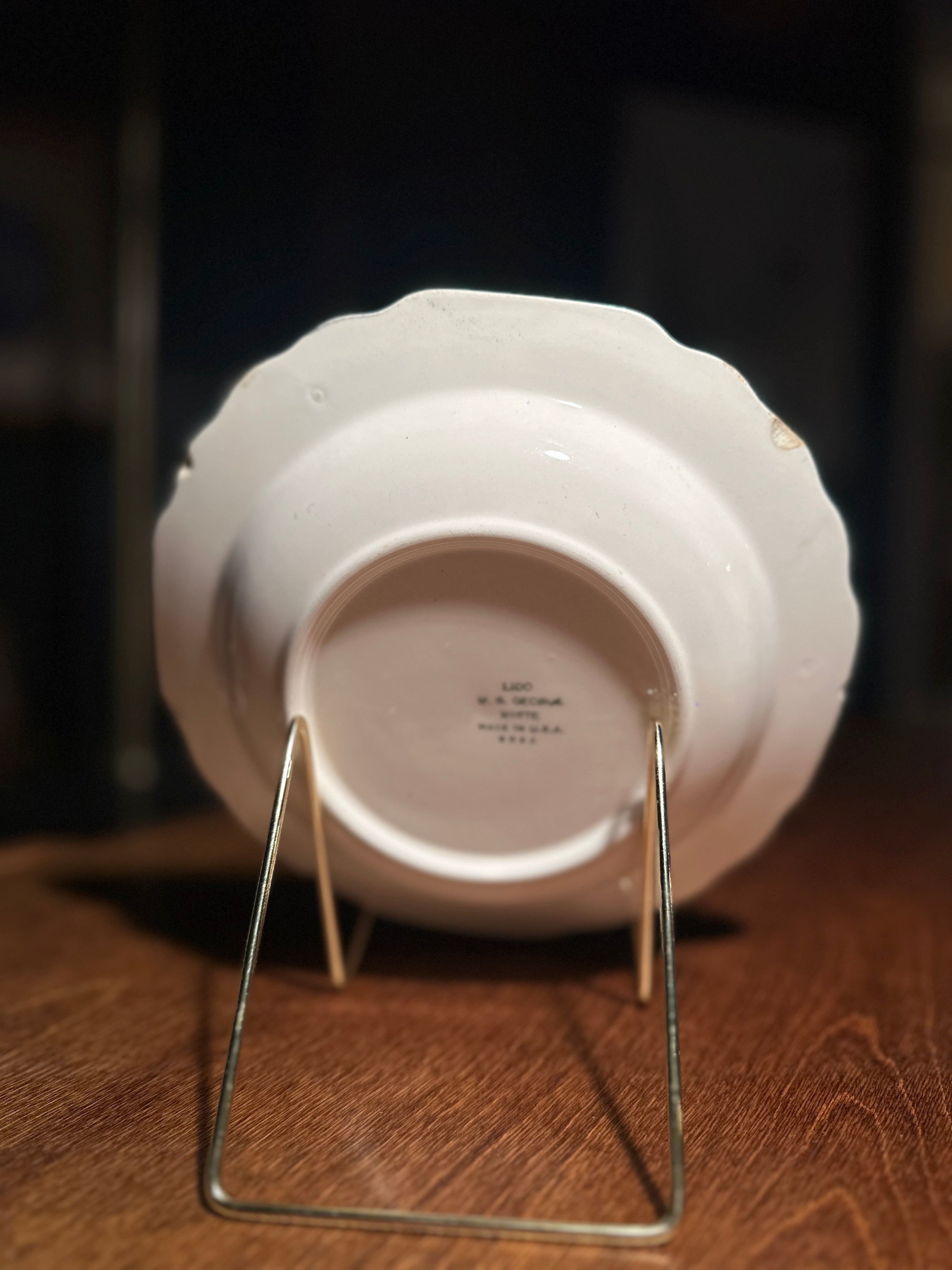 W. S. George Lido Floral Plate, c. 1940s–50s | American Vintage Pottery