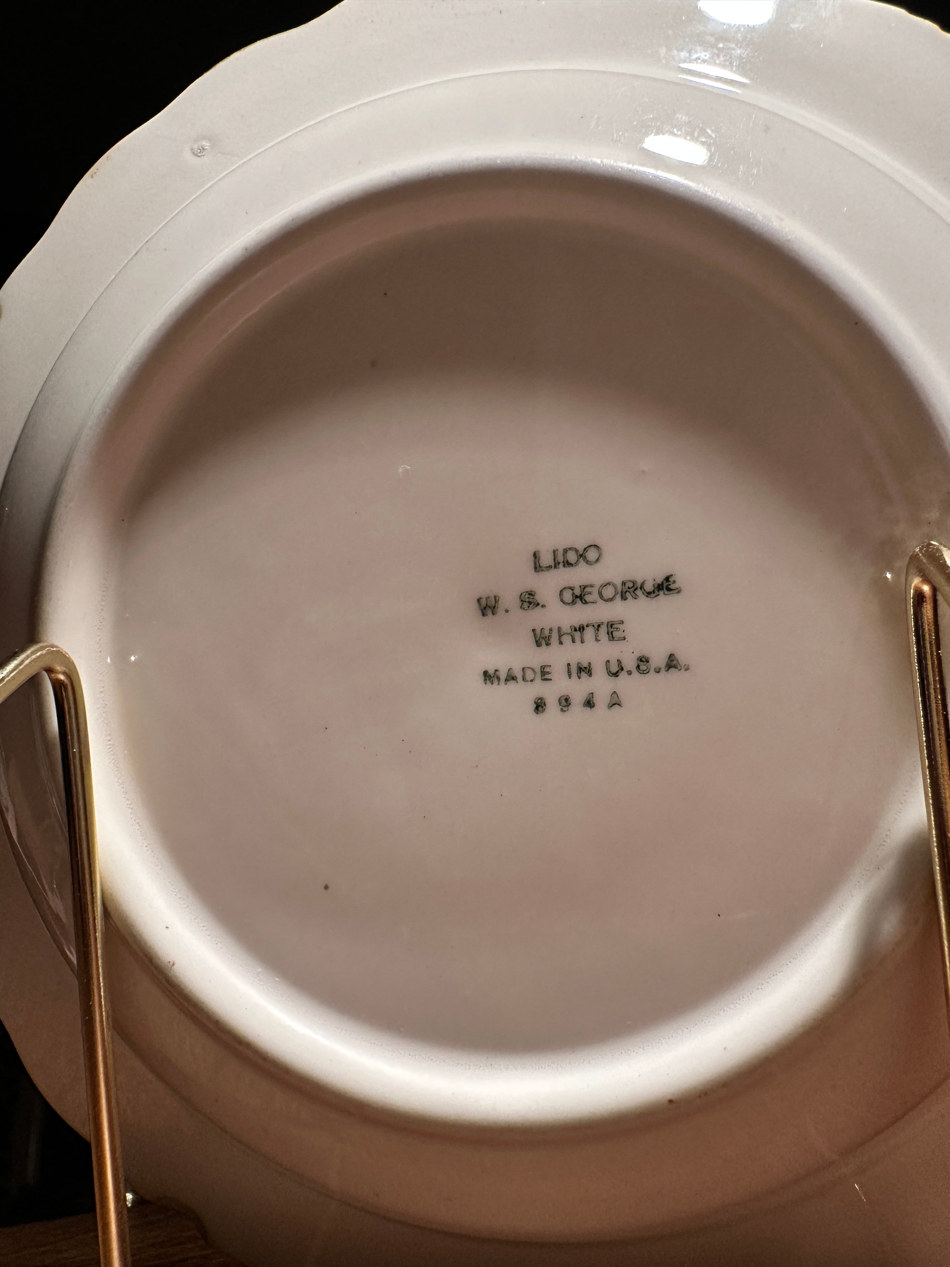 W. S. George Lido Floral Plate, c. 1940s–50s | American Vintage Pottery