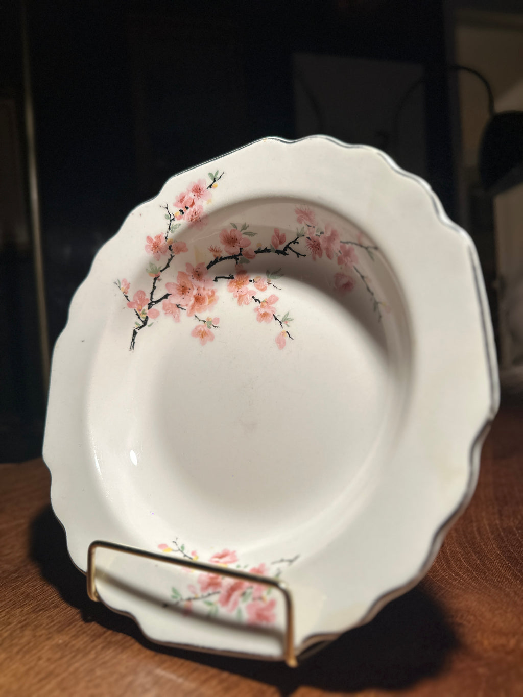 W. S. George Lido Floral Plate, c. 1940s–50s | American Vintage Pottery