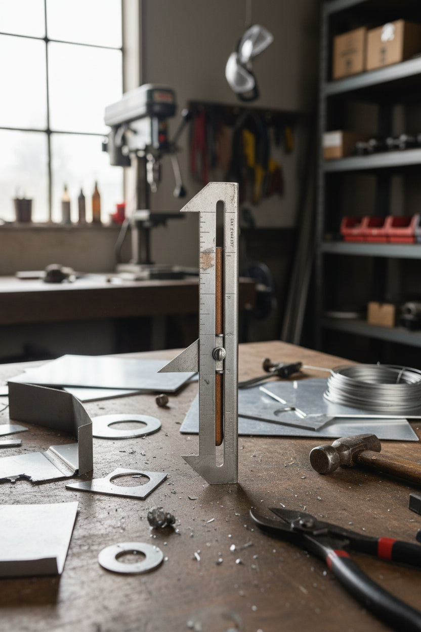 Vintage Cain Mfg. Sheet Metal Layout Tool, Patented 1950 Industrial Marking Tool