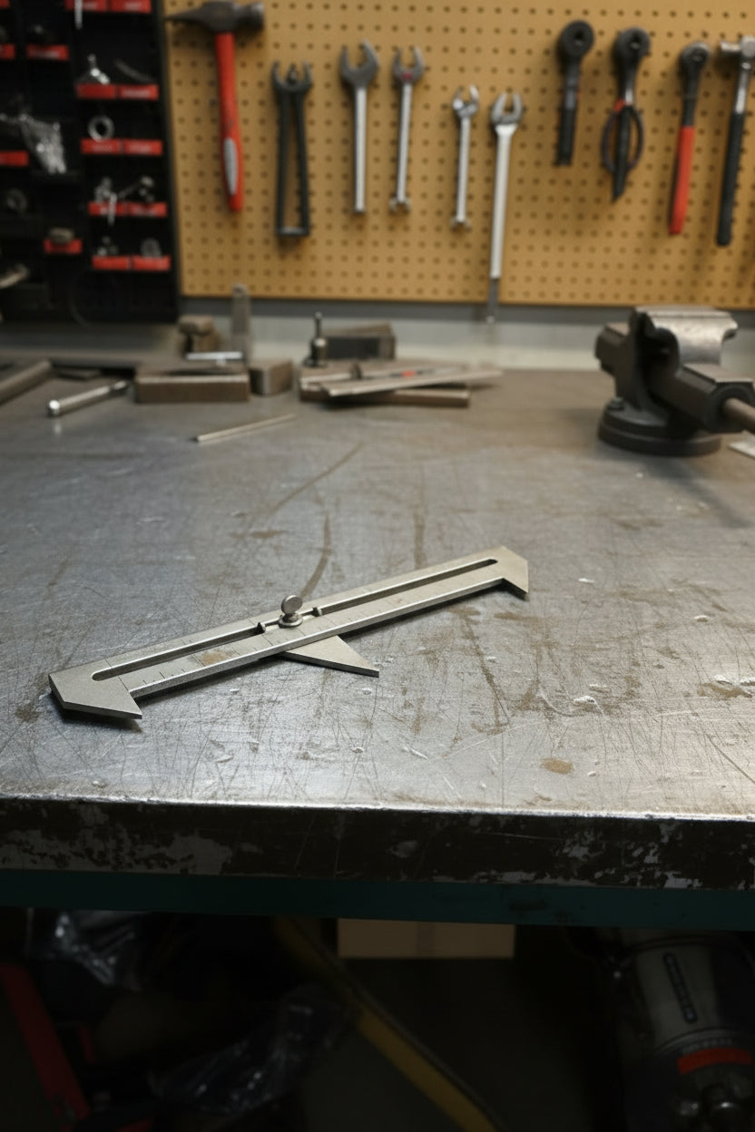 Vintage Cain Mfg. Sheet Metal Layout Tool, Patented 1950 Industrial Marking Tool