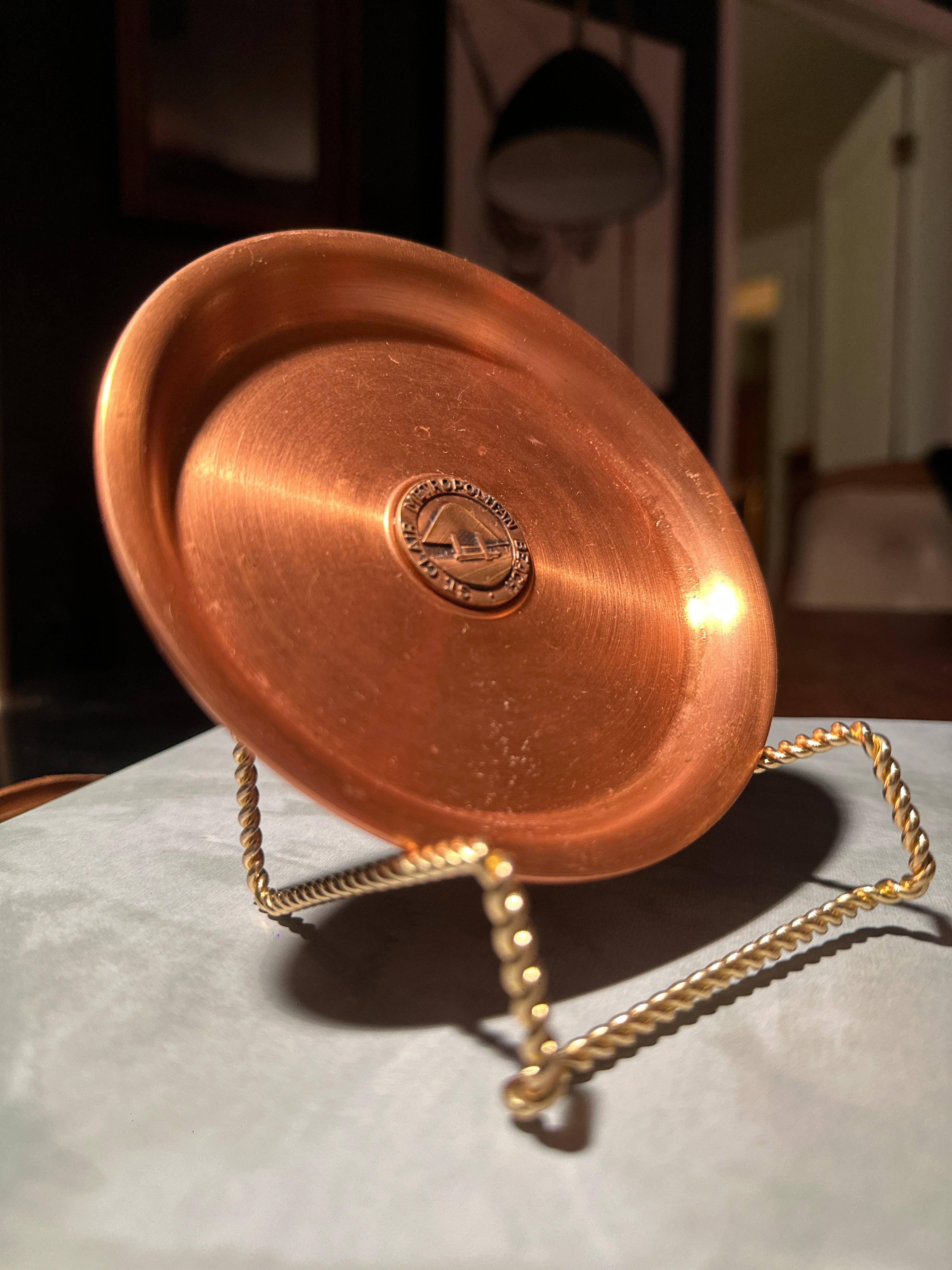 Vintage Metropolitan Copper Solid Copper Plate, c. 1940s–1960s