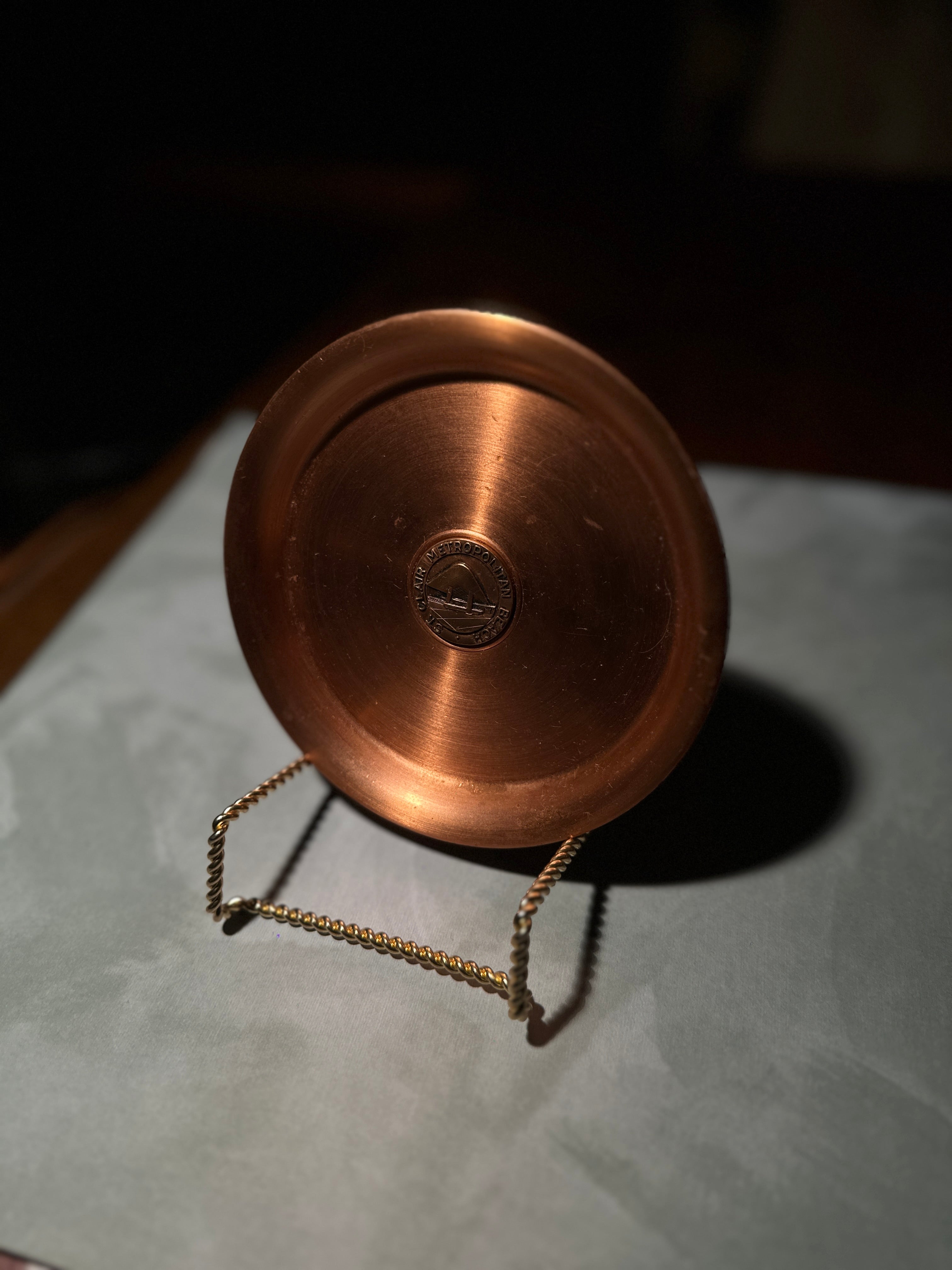 Vintage Metropolitan Copper Solid Copper Plate, c. 1940s–1960s