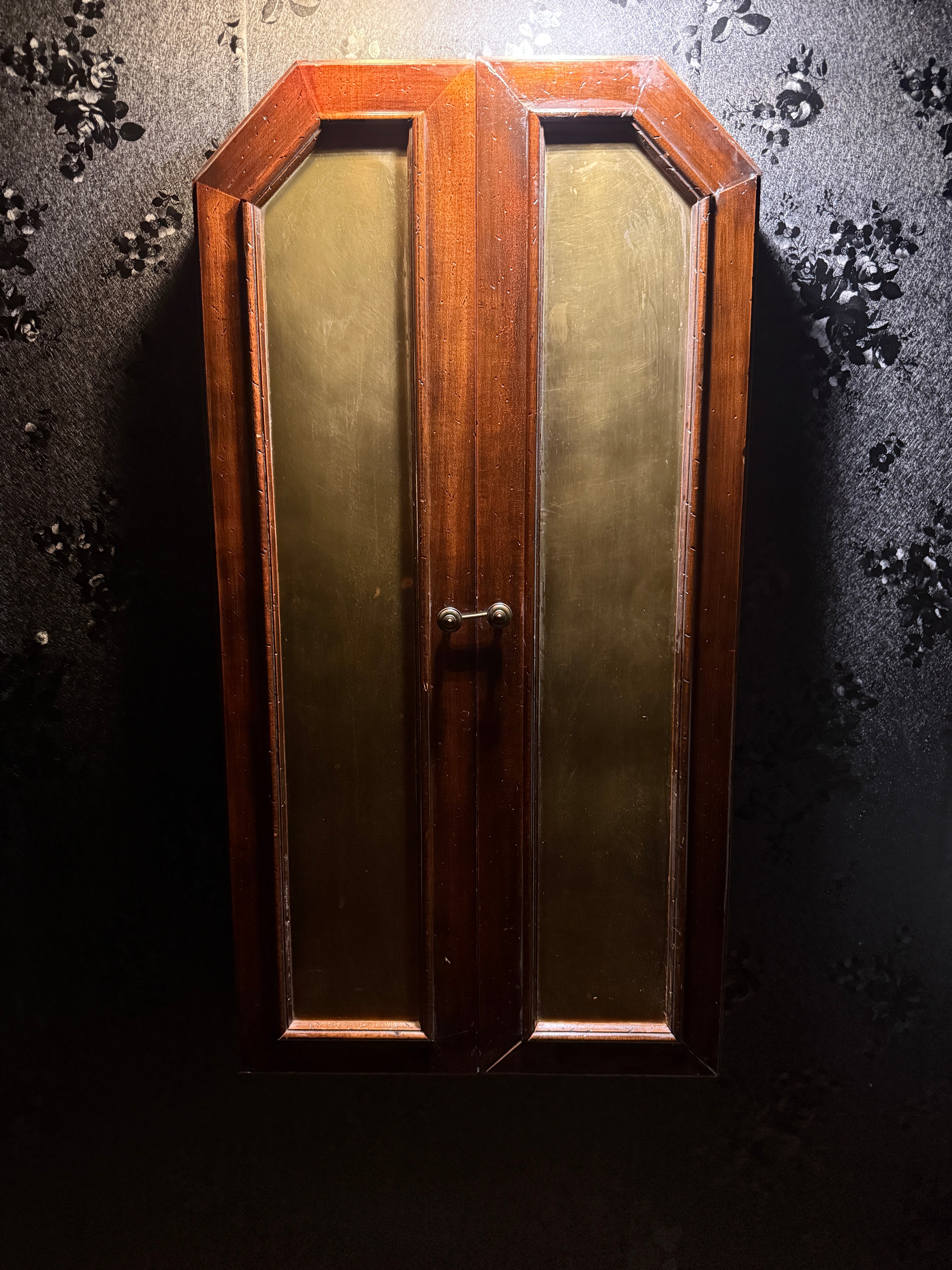 Italian Tri-Panel Parlor Mirror with Hand-Finished Brass, c. 1920–1935