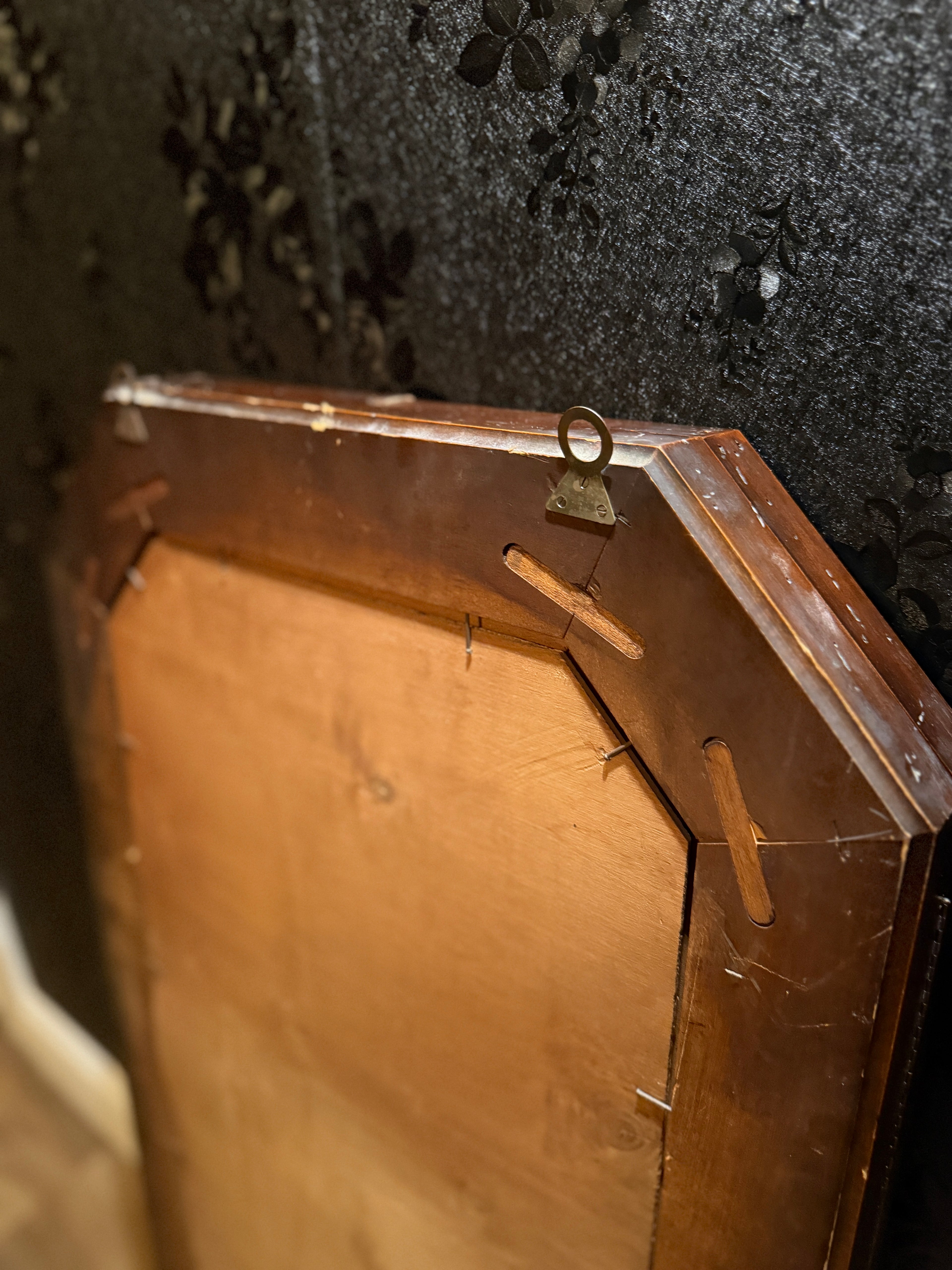 Italian Tri-Panel Parlor Mirror with Hand-Finished Brass, c. 1920–1935