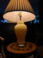 Mid-Century Opaline Glass Table Lamp with Peach Ombré Body, c. 1950s
