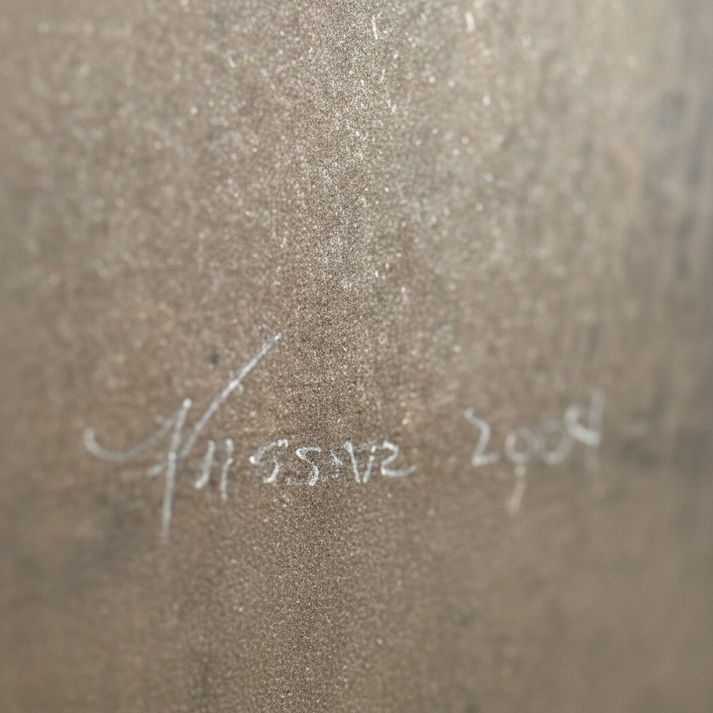 Nasser Assar Abstract Oil on Wood Panel, 2004