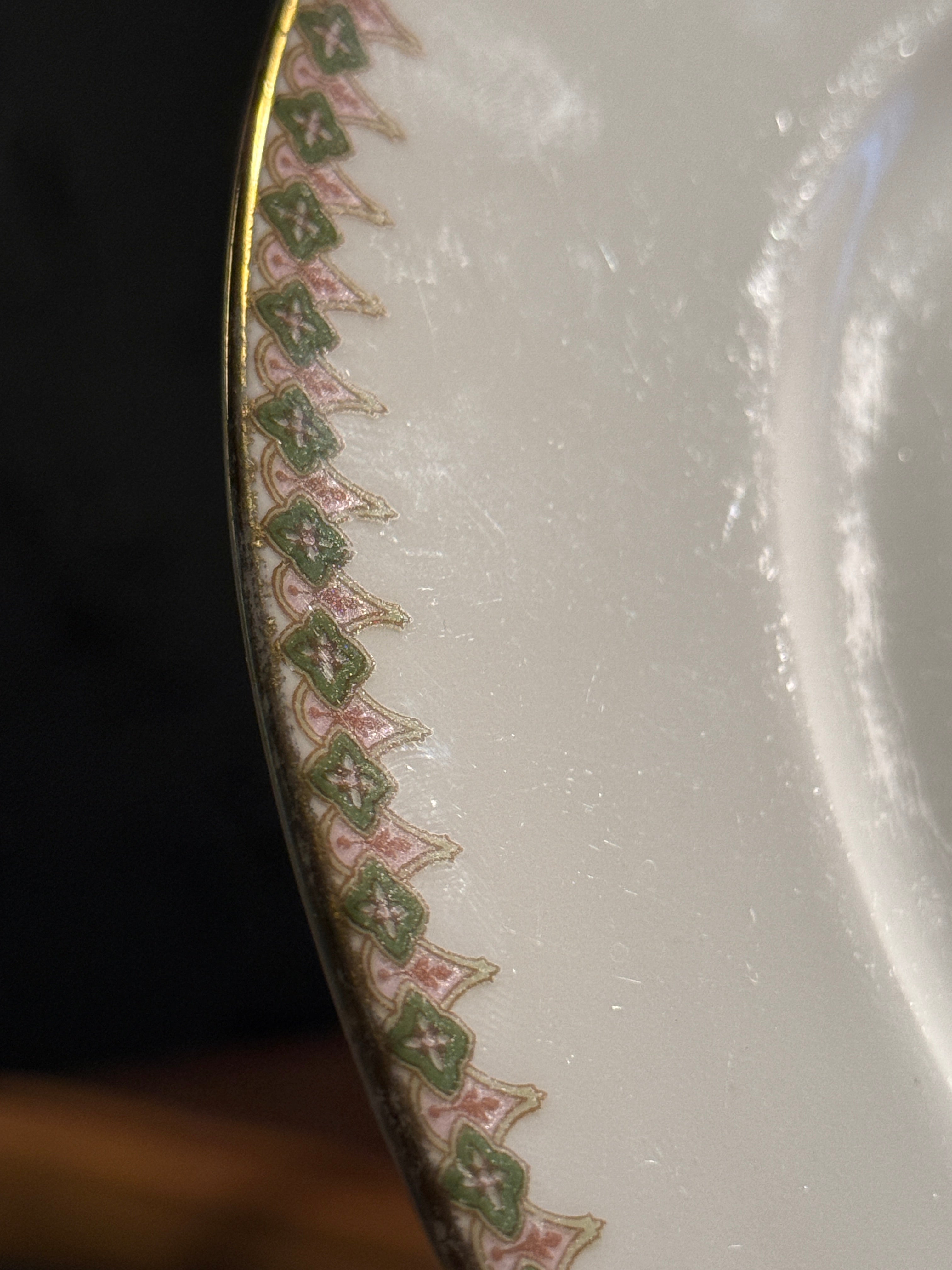 Pair of Antique French Limoges Porcelain Plates by Wm. Guérin & Co., Belle Époque, c. 1900–1914