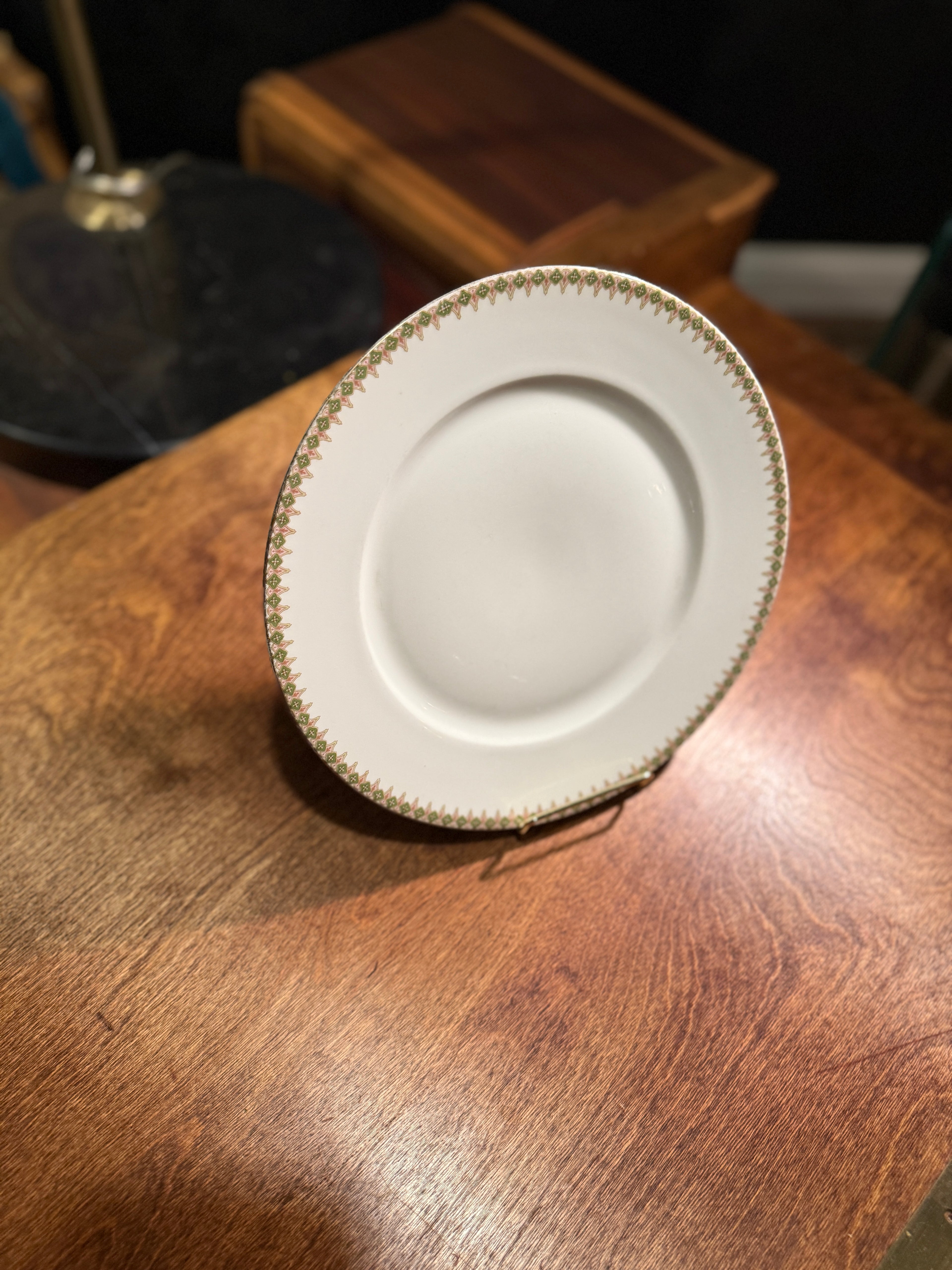 Pair of Antique French Limoges Porcelain Plates by Wm. Guérin & Co., Belle Époque, c. 1900–1914