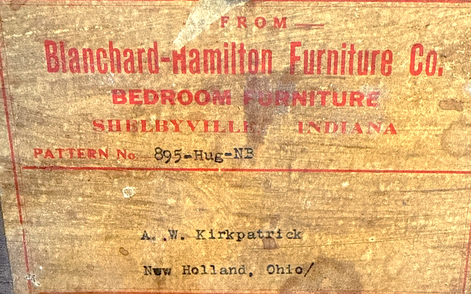 Antique Blanchard-Hamilton Full Bed (c. 1926, Shelbyville, Indiana)