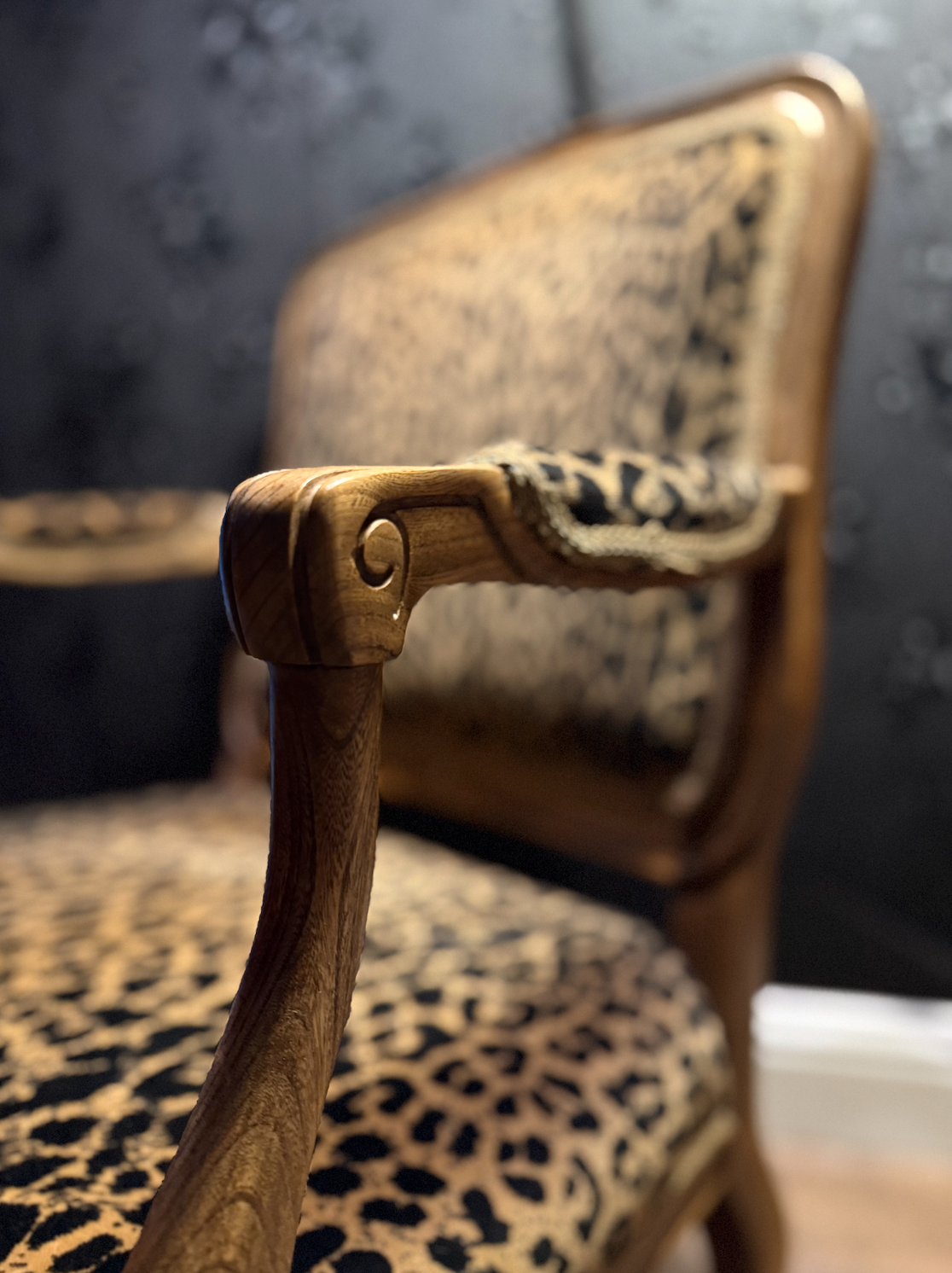 Louis XV–Style Fauteuils (Pair) — Mid-Century, c. 1950s