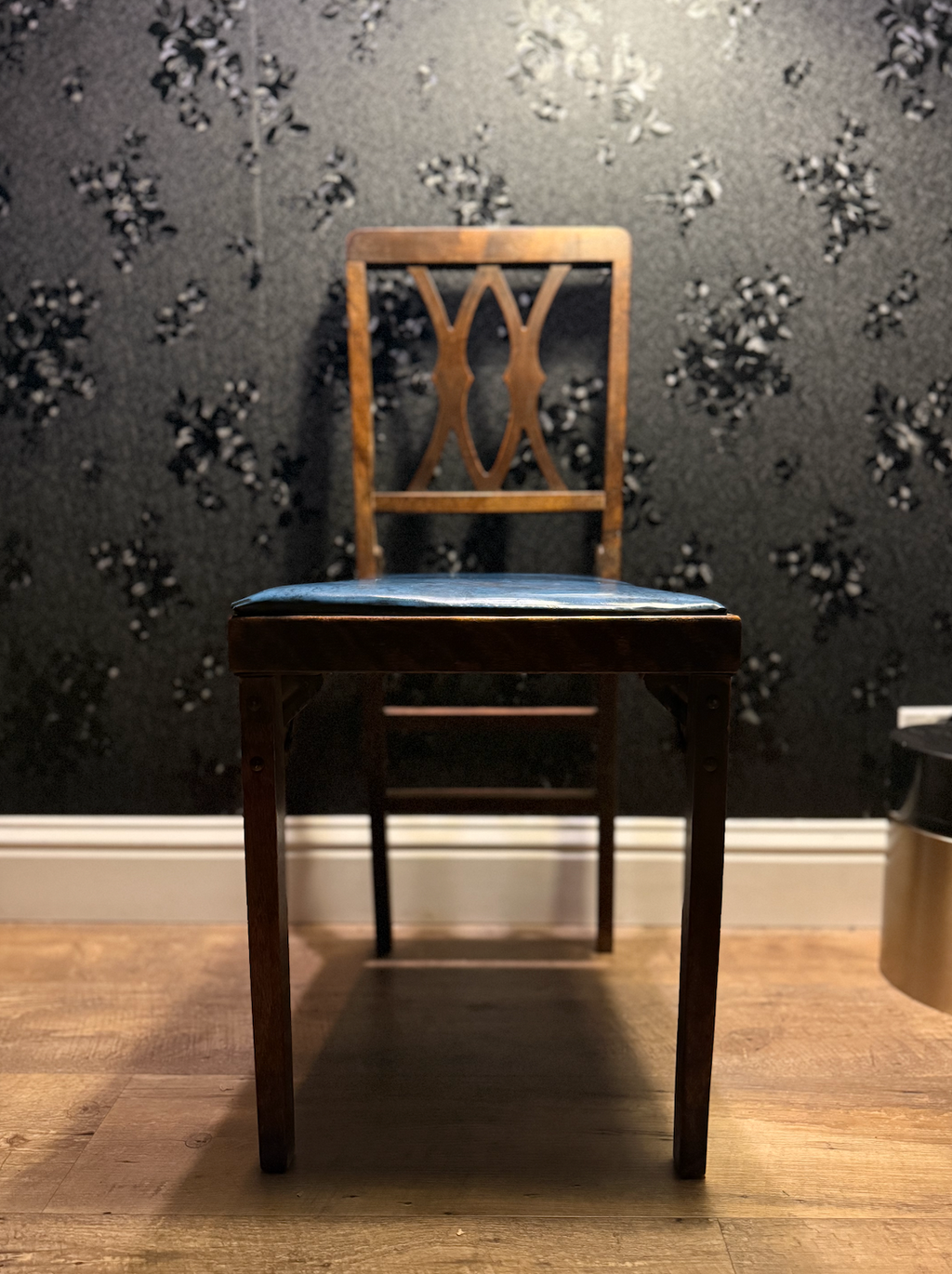 Pair of Leg-O-Matic Folding Dining Chairs (Lyre-Back) — c. 1950s