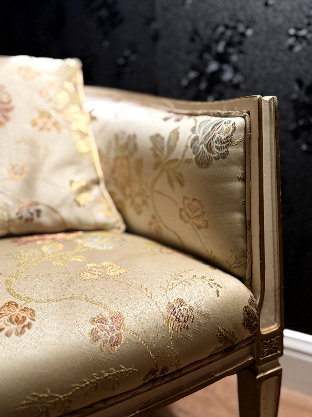 French Louis XVI-Style Barrel Back Chair (PAIR), c. 1950s