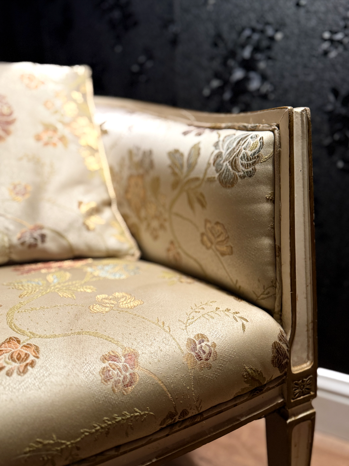 French Louis XVI-Style Barrel Back Chair (PAIR), c. 1950s