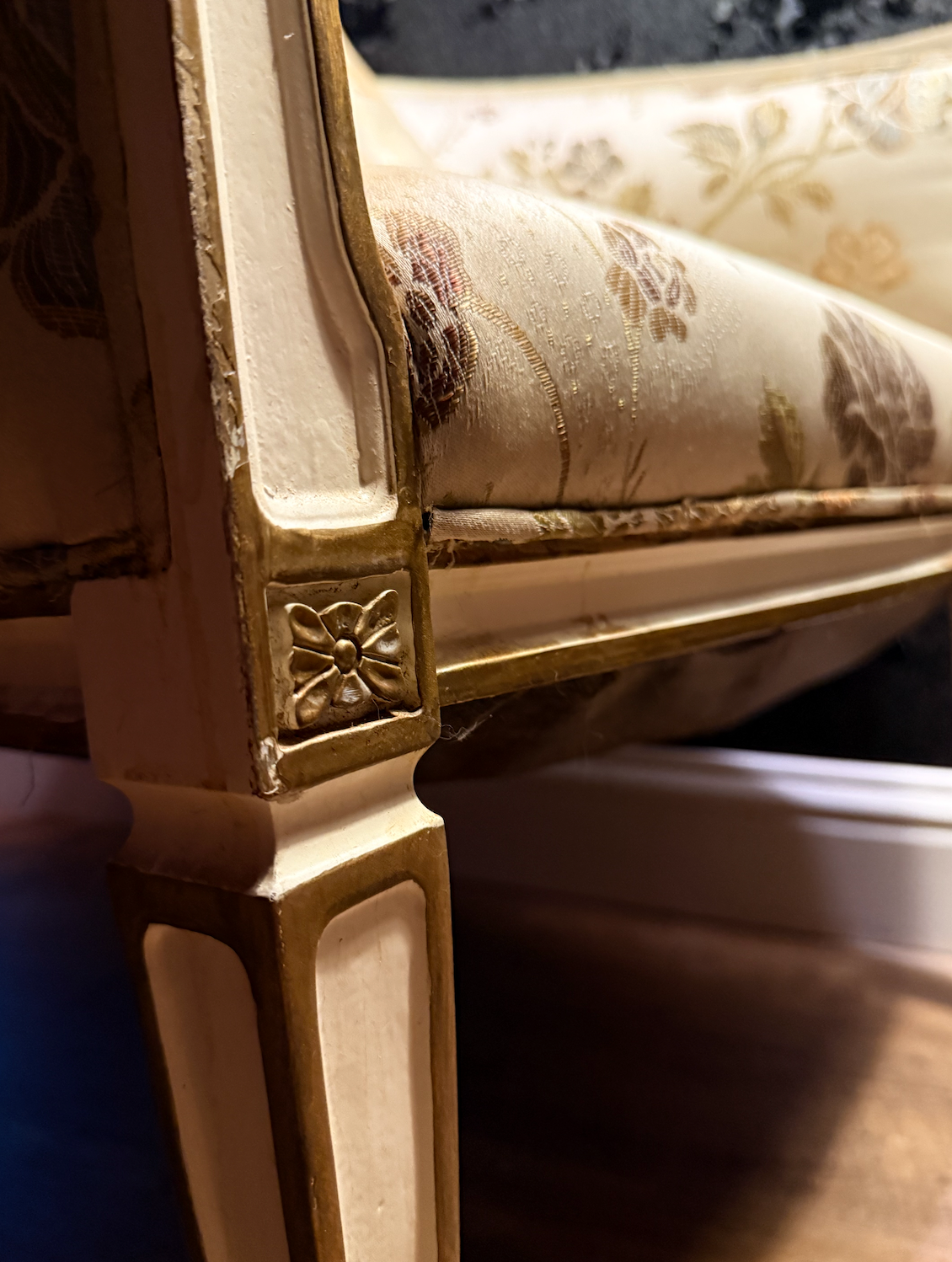 French Louis XVI-Style Barrel Back Chair (PAIR), c. 1950s