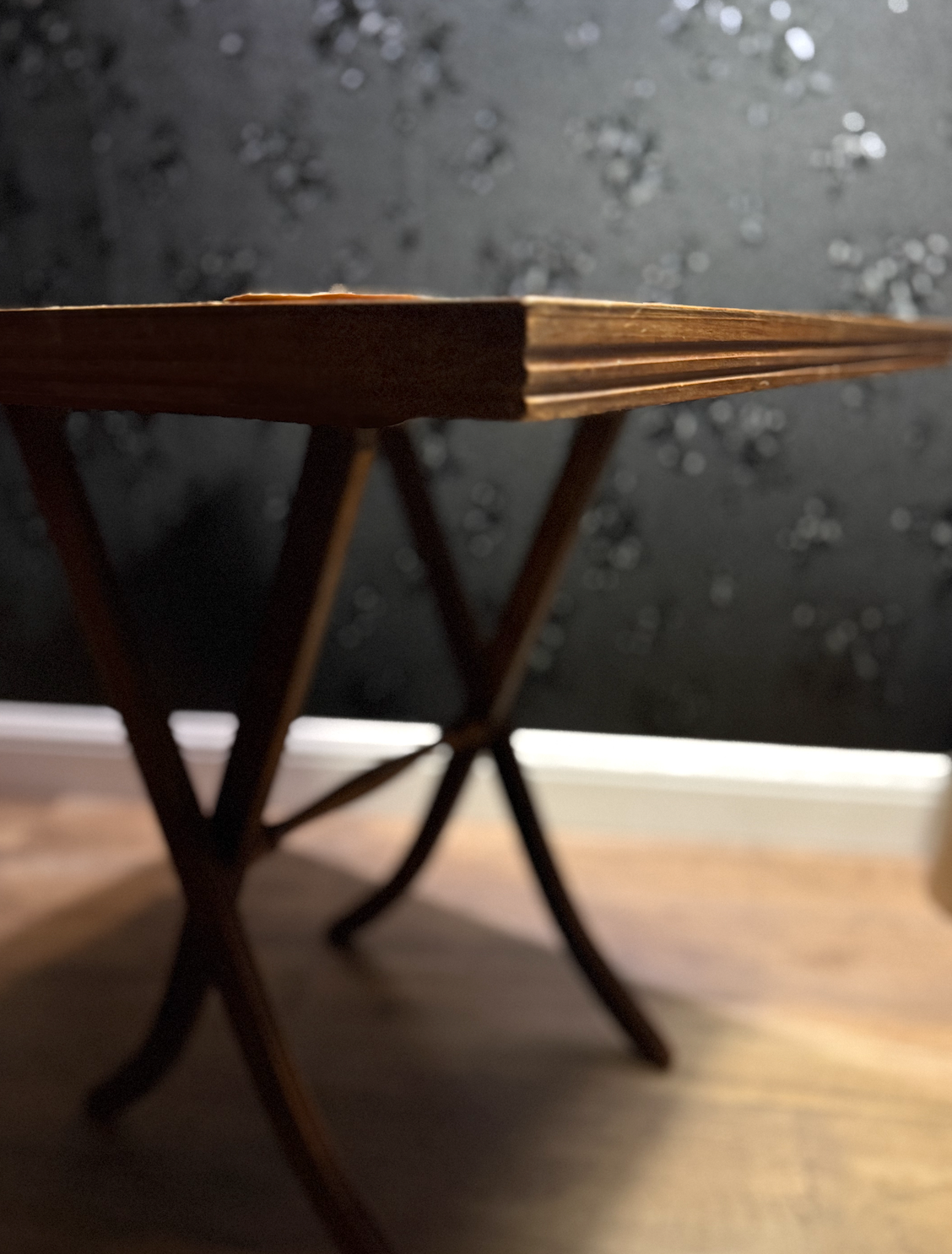 Bridge Tables & Novelties Folding Card Table — Fox Hunting Scene, c. 1940s