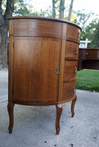 Federal Revival Demi-Lune Cabinet with Curved Drawers and Side Doors c. 1940s