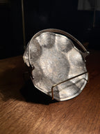 Tapestry Handled Aluminum Presentation Bowl with Floral Engraving, c. 1930–1940