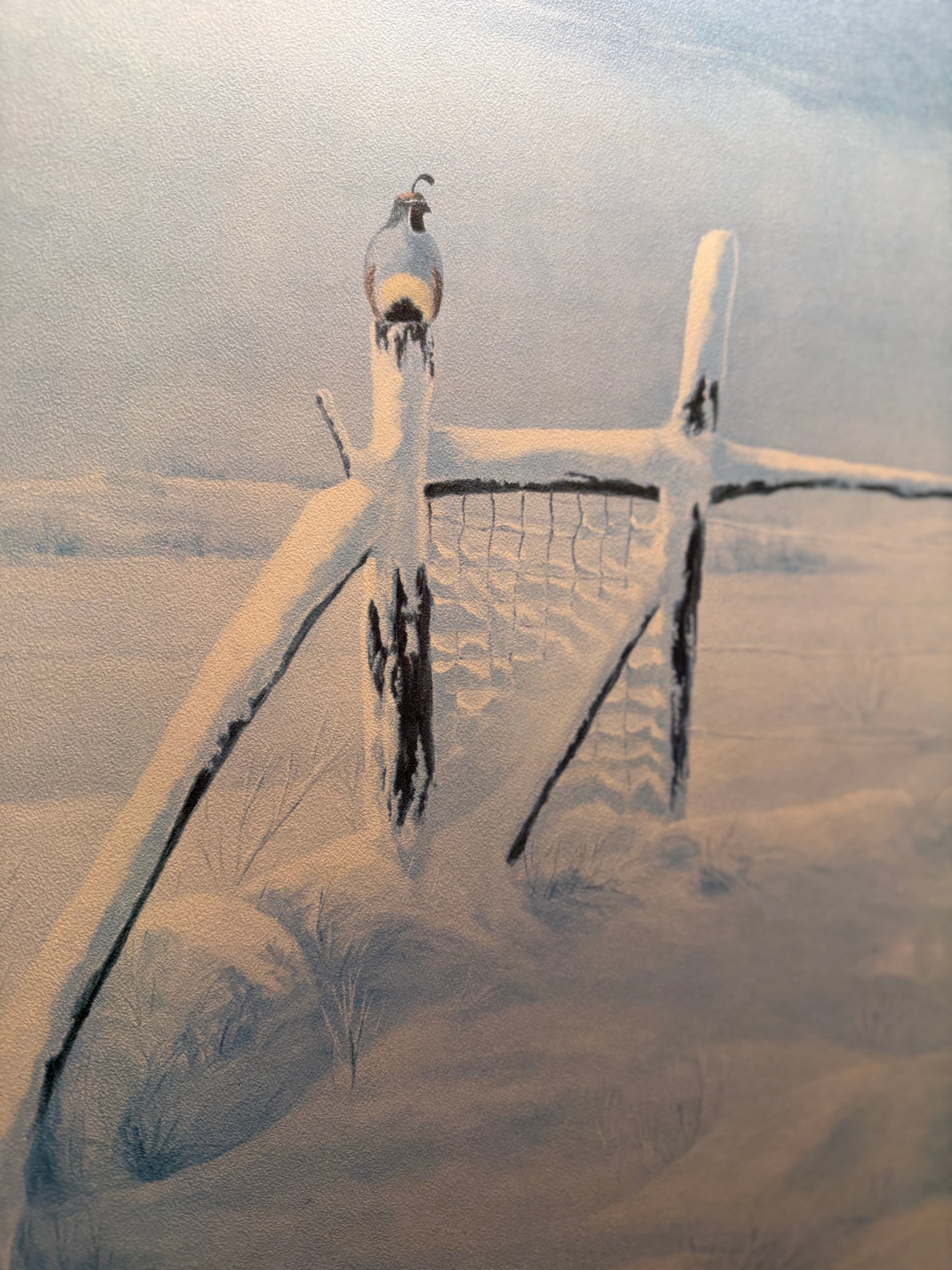 The Little Sundowner (1989) — Oil on Canvas Winter Landscape by David D. Stark