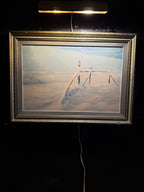The Little Sundowner (1989) — Oil on Canvas Winter Landscape by David D. Stark