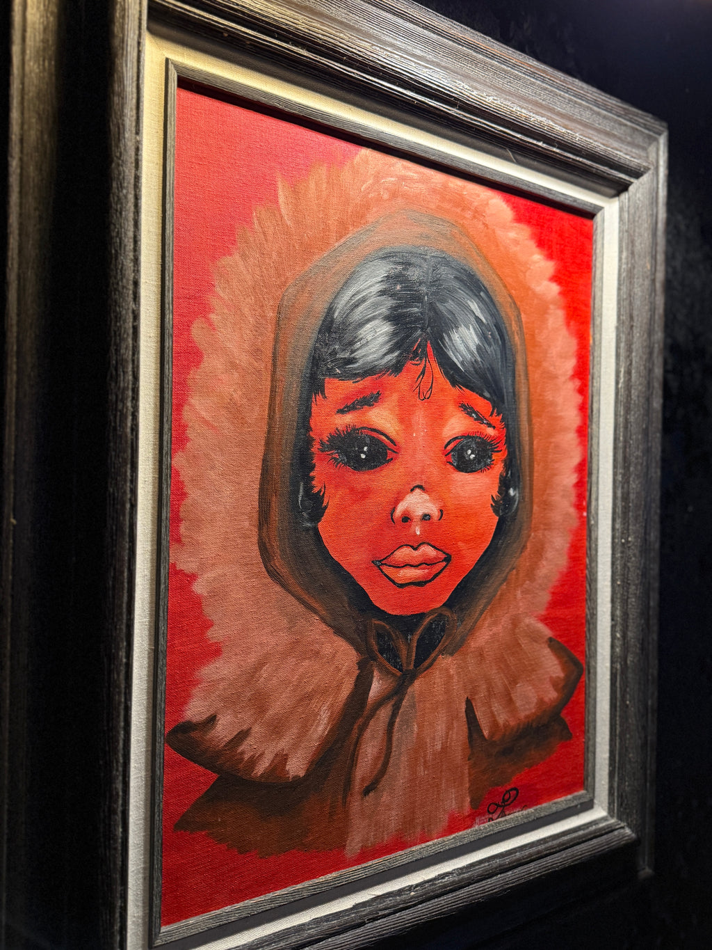 Eskimo Girl (1972) — Folk-Modern Portrait by Theresa McComas Oil On Canvass