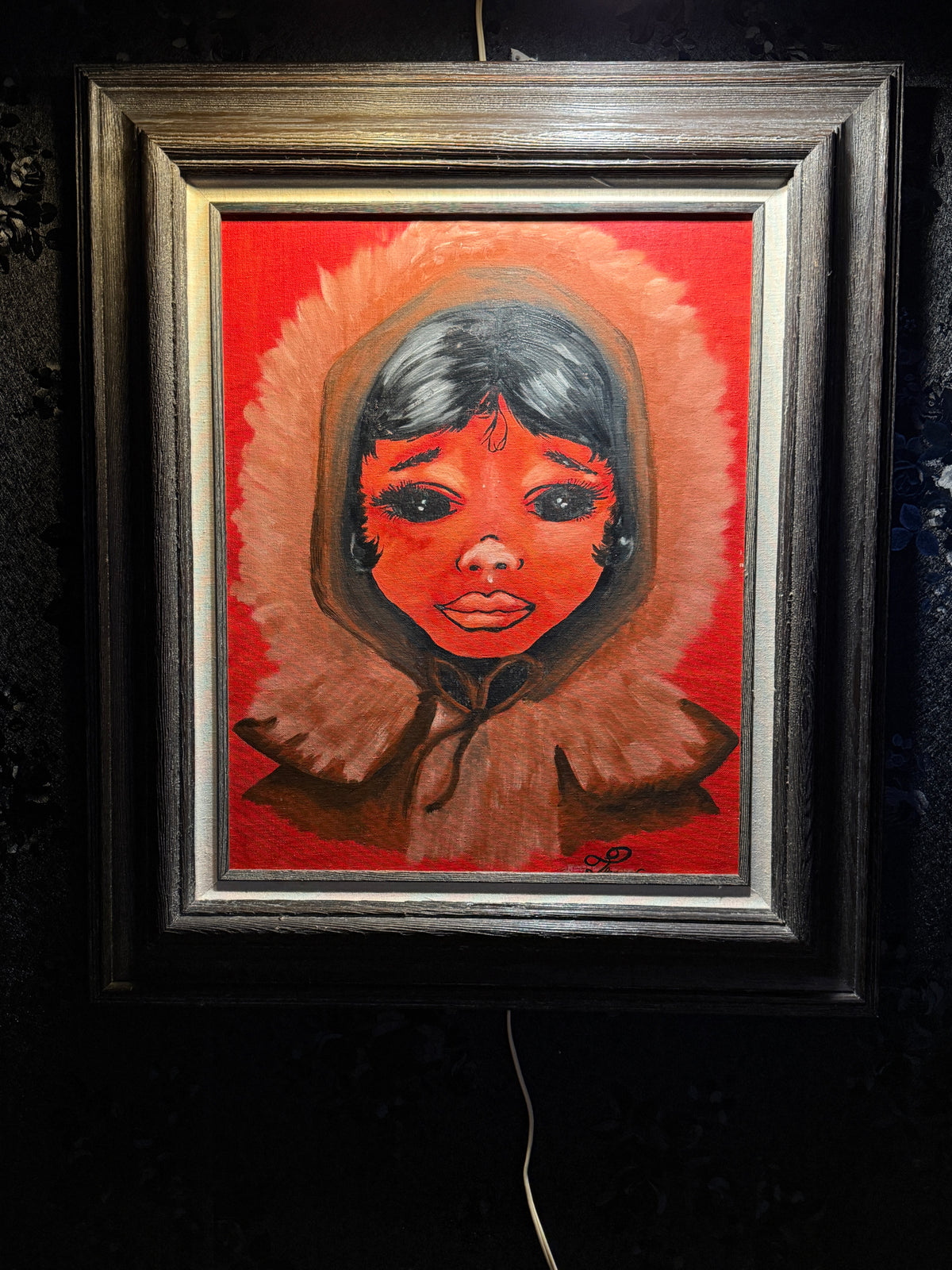 Eskimo Girl (1972) — Folk-Modern Portrait by Theresa McComas Oil On Canvass