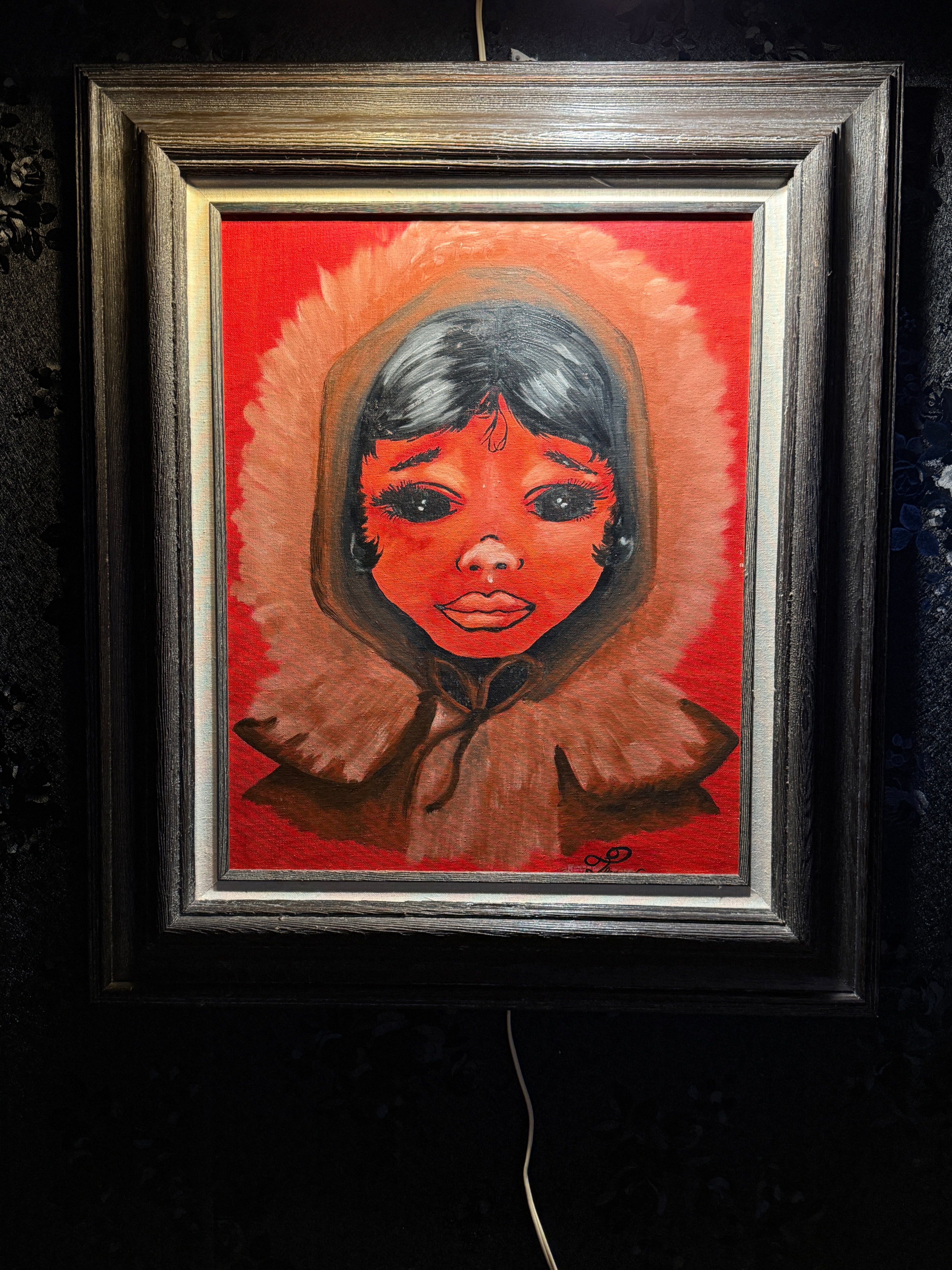 Eskimo Girl (1972) — Folk-Modern Portrait by Theresa McComas Oil On Canvass