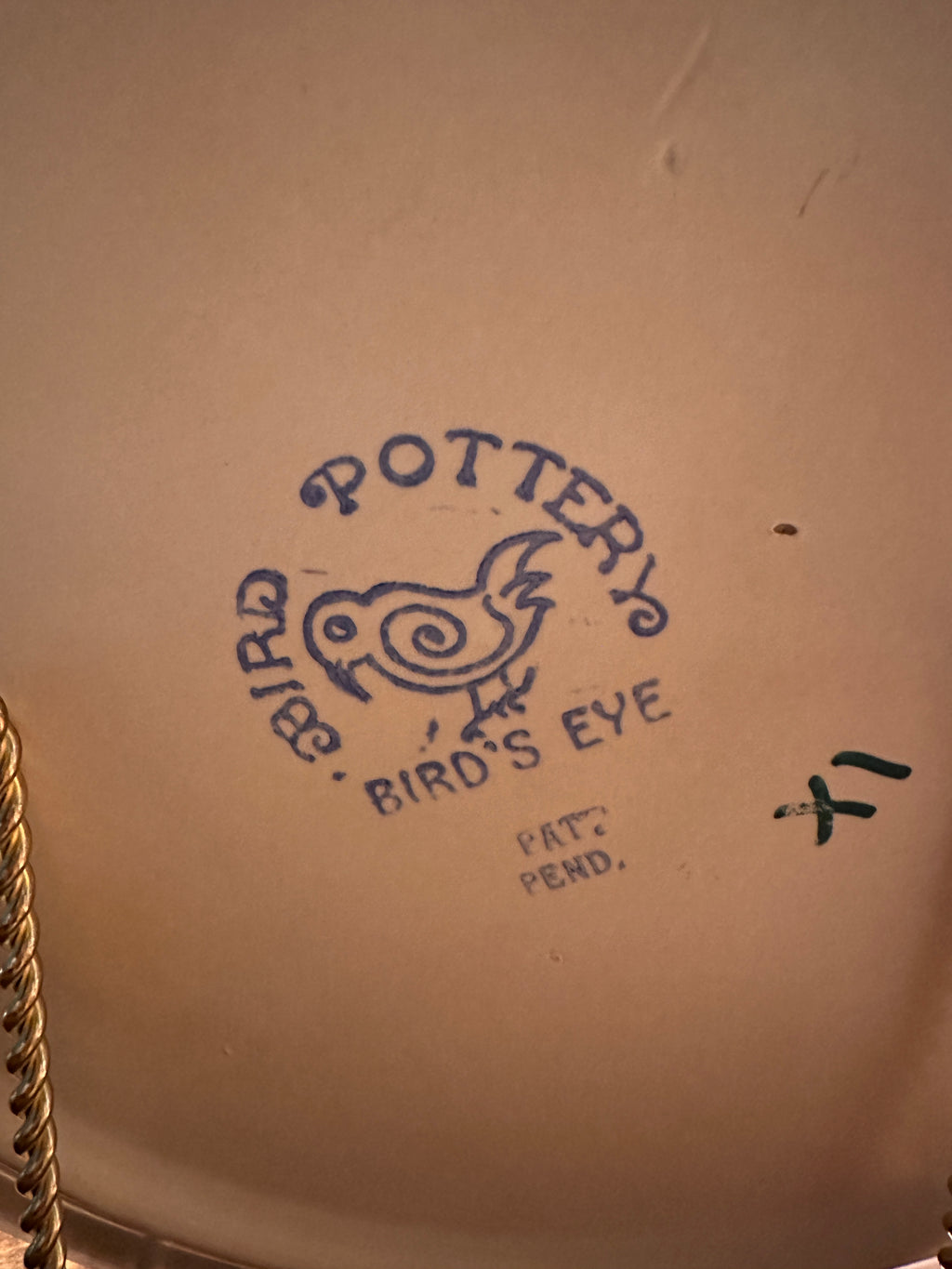 Vernon Kilns Bird Pottery “Bird’s Eye” Plate, c. 1935–1939