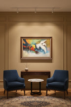 Alfredo Buenaventura Sabong / Roosters Oil Painting, Philippines, c. 1960s–1970s
