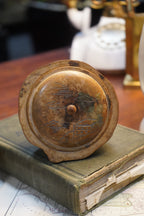 Antique Carved Treen Souvenir Box — "Cliff House, S.F.," Incised Asian Landscape, c. 1900–1920