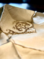 Antique Embroidered Linen Handkerchief Set with Cutwork Lace, Edwardian Ladies Hankies c.1910–1930