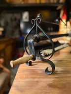 Antique Forged Iron Newspaper Roller – Early 1900s Fire Twister Tool