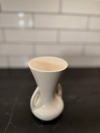 Art Nouveau Ivory Crackle Vase with Dual Handles — American or English Studio Pottery (c.1890–1915)
