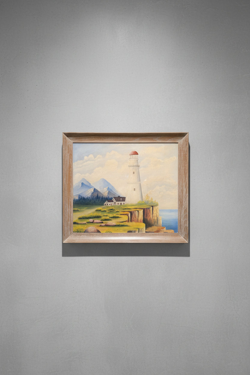 Bert Bayliss Lighthouse Painting — Pensacola Florida 1955 Coastal Landscape