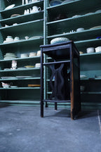 Black Painted Canterbury-Style Magazine / Record Rack Side Table, c. 1920s–1940s