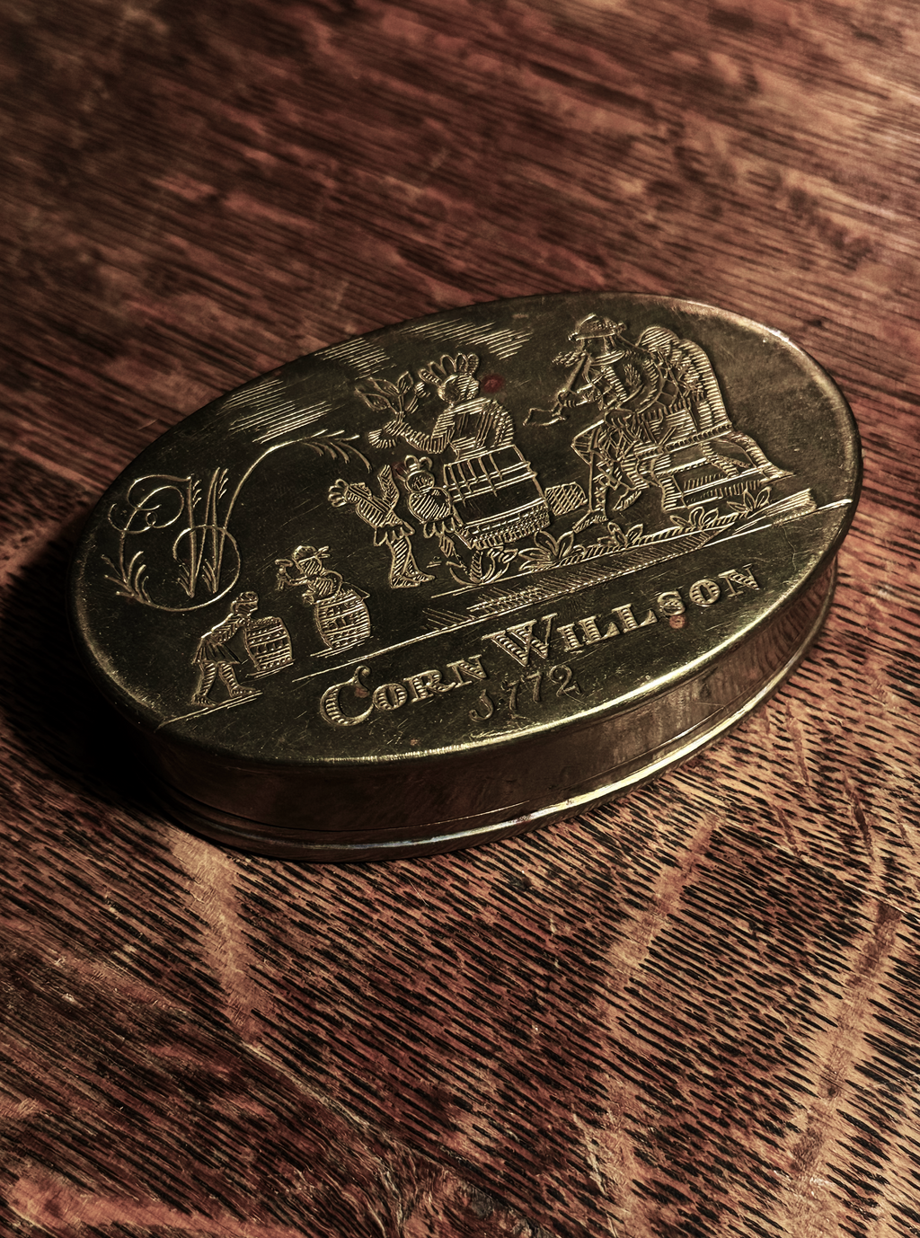 Vintage Mullinshead Brass Tobacco Box, Made in England