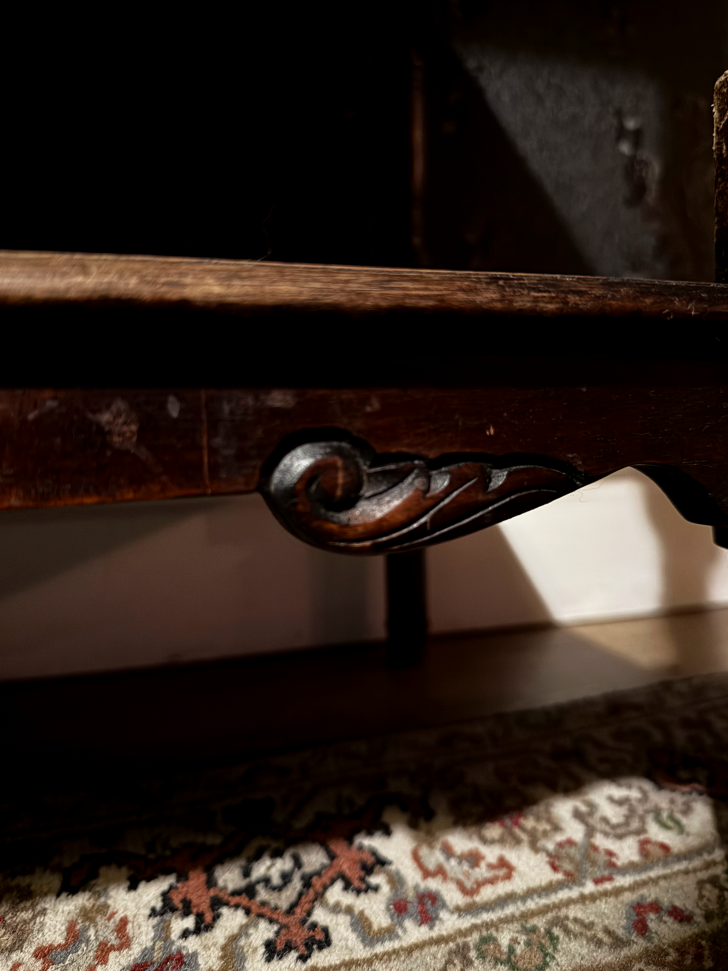 Oak Mirrored Sideboard / Server with Two Drawers and Open Shelves, c. 1890–1915