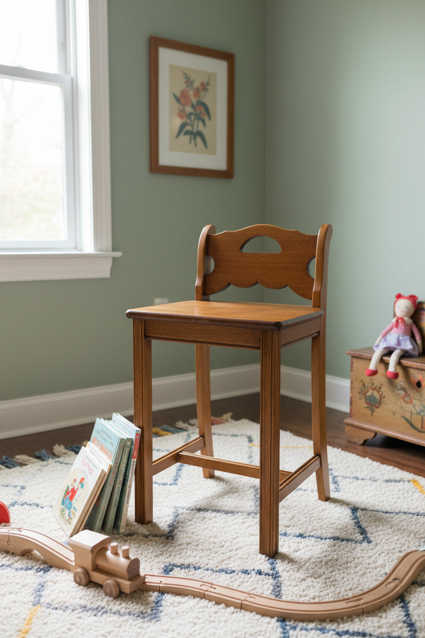 c.1900-1930 Arts & Crafts Child’s Chair with Cutout Back