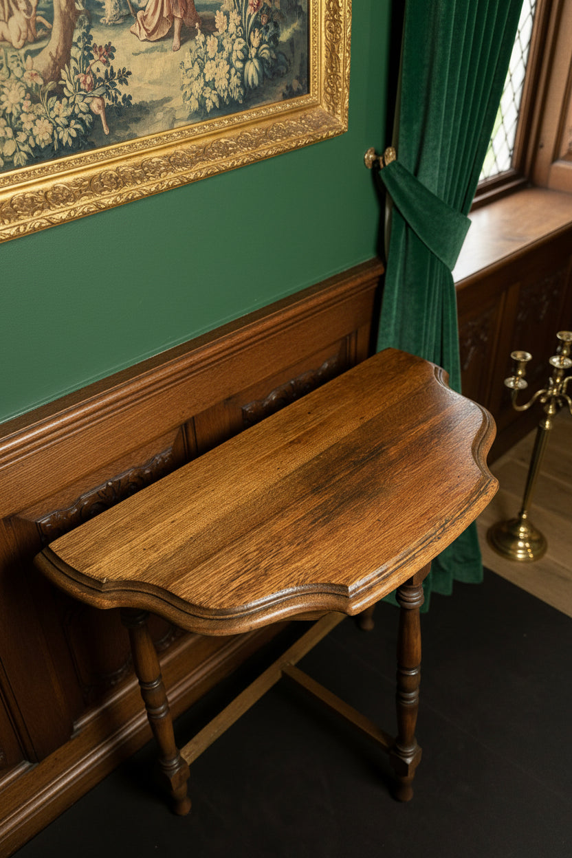 c.1900-1930 Jacobean Revival Three-Leg Wall Table