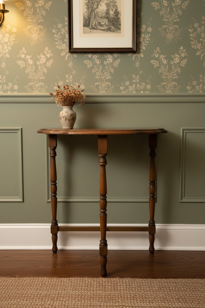 c.1900-1930 Jacobean Revival Three-Leg Wall Table