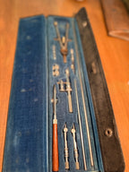 c.1940s-1950s Dietzgen Drafting Instrument Set in Original Blue Velvet Case